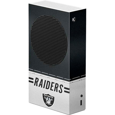 NFL Las Vegas Raiders White Striped Xbox Series S Console Skin